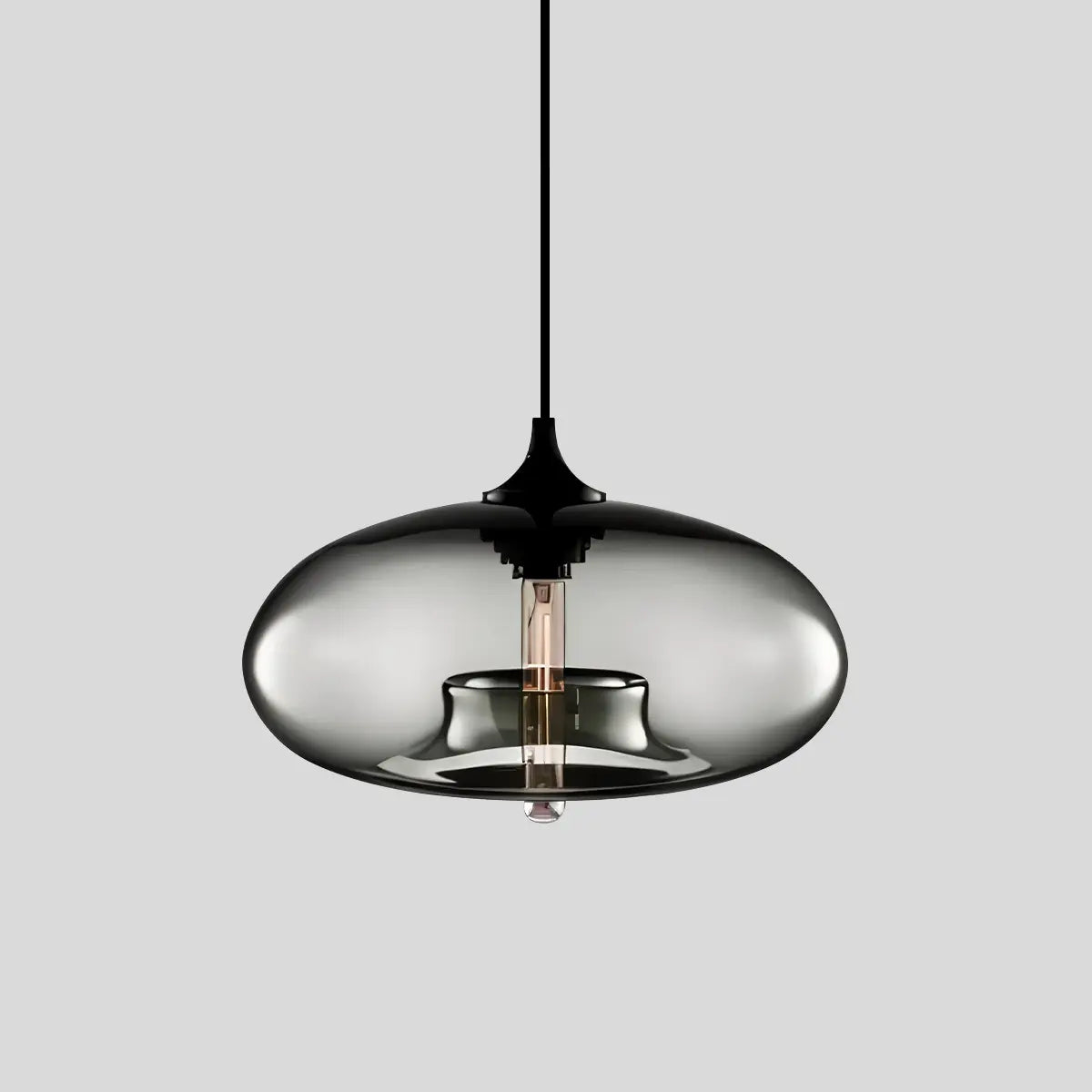 Colorful Glass Pendant Light for Dining Area Gray D28cm / 11.02″