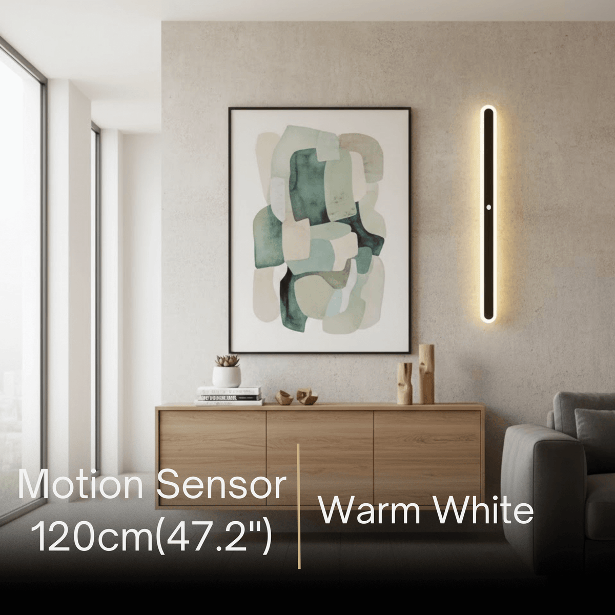 Arcato Modern Linear Outdoor Wall Lamp – Sensor Light for Indoor/Outdoor