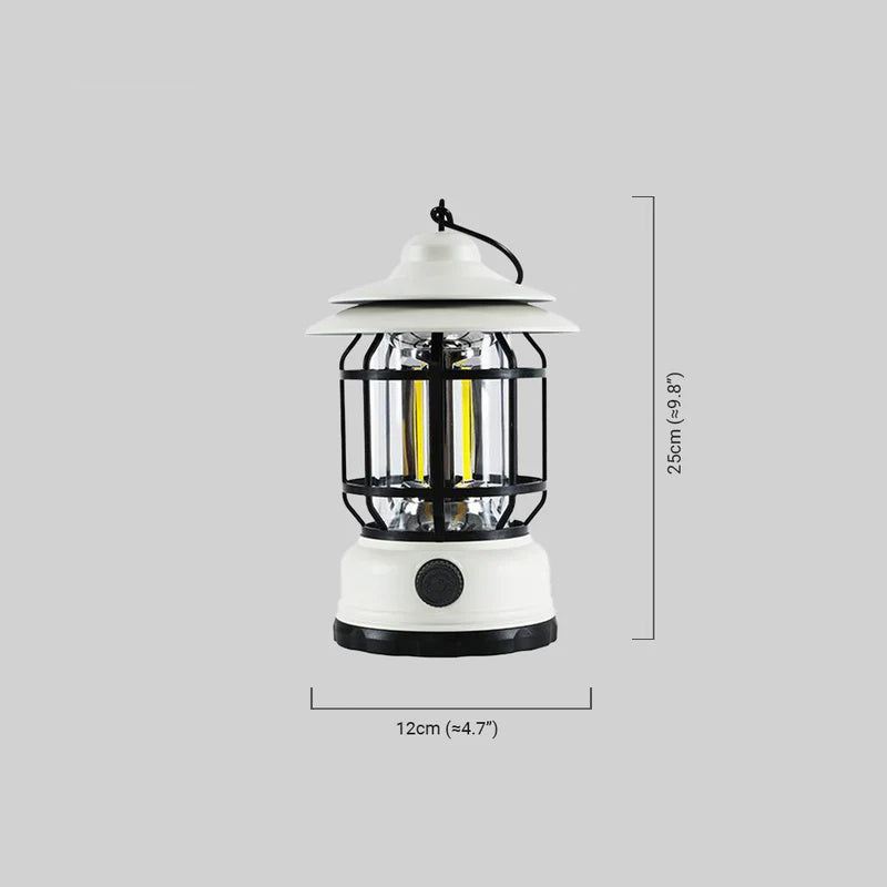 Irondale Vintage Outdoor Pathway Lights - Black/White Acrylic Resin Lantern for Terrace
