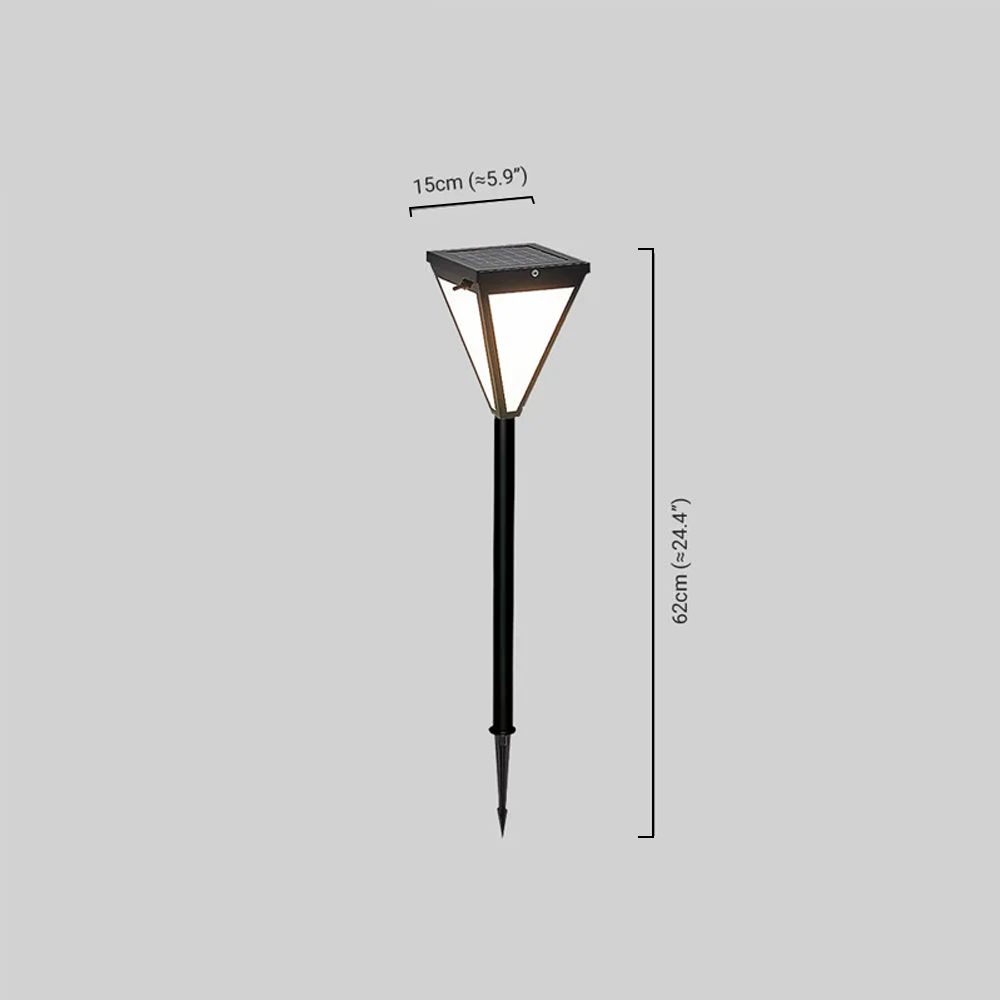Arcato Modern Solar Outdoor Path Light - Black Metal Design