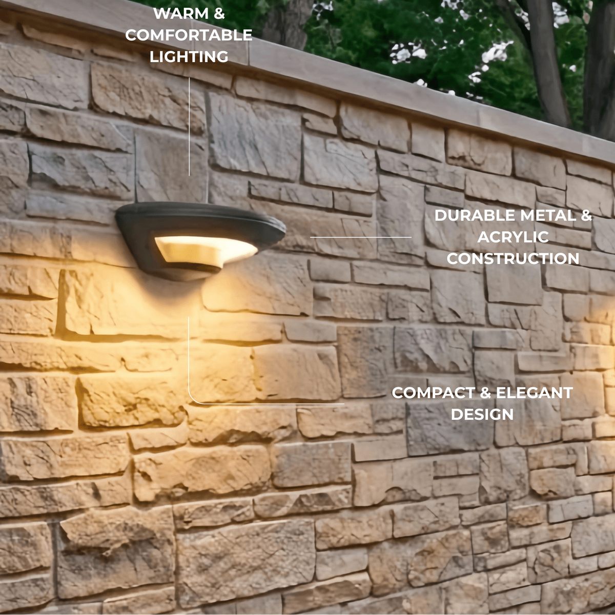 Irondale Minimalist Disc-Shaped Wall Lamp - Black Metal for Outdoor Corridor