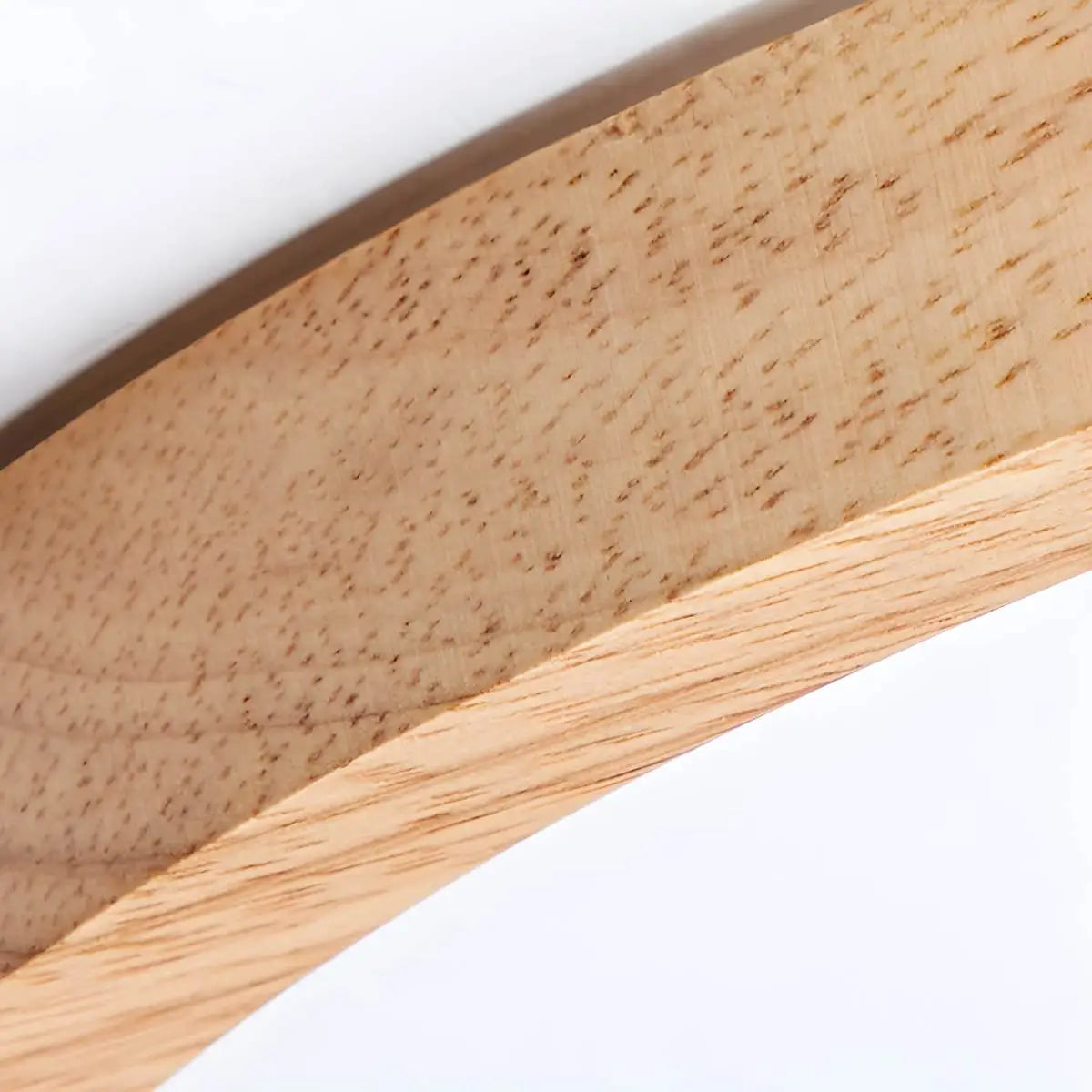 Round Wood LED Flush Mount Ceiling Light