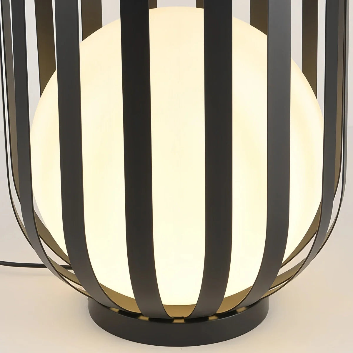 Arcato Modern Black Outdoor Floor Lamp – Metal Lantern Solar Light for Garden or Walkway