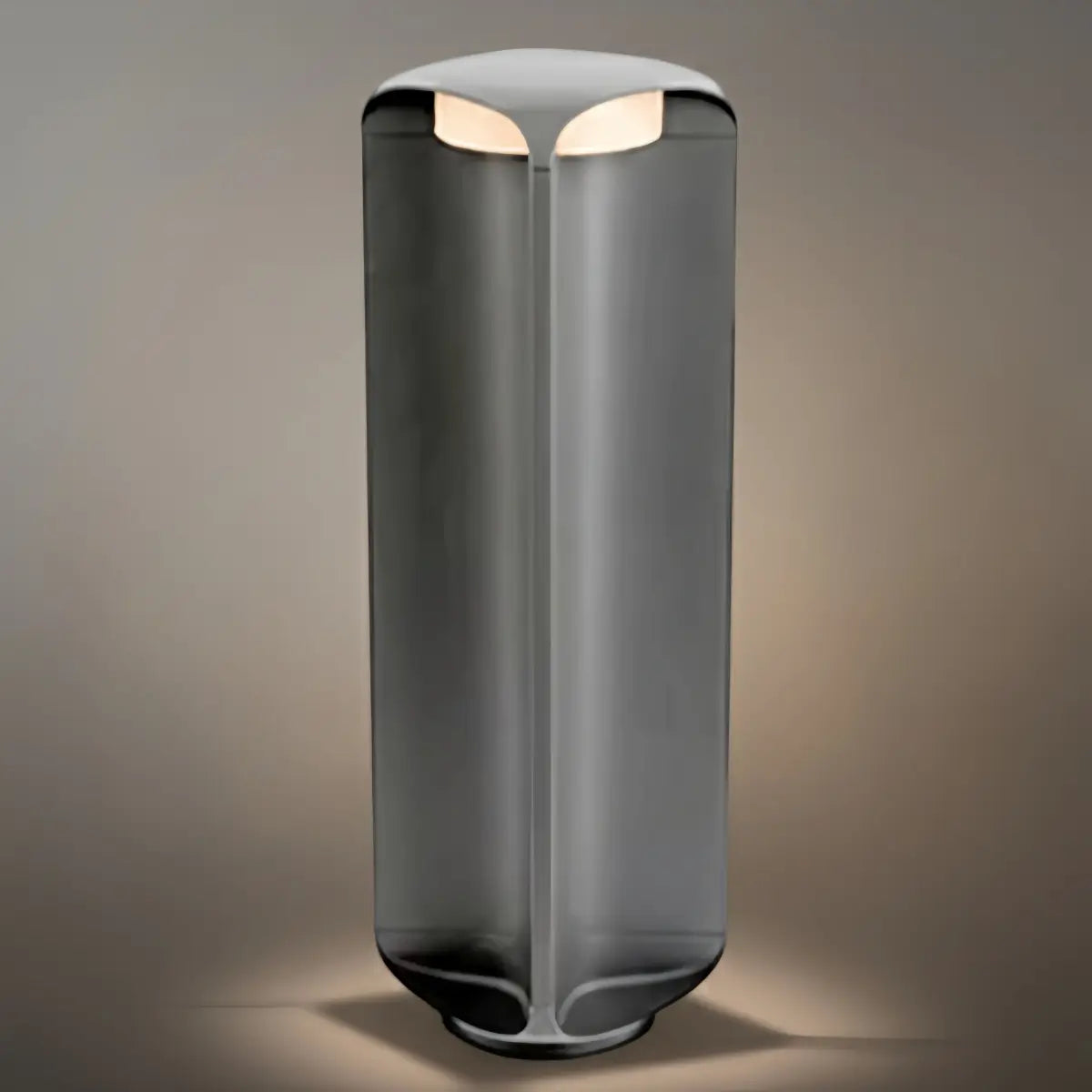 Nuvlight Modern Cylindrical Outdoor Floor Lamp – Black or Grey Metal & Glass Fixture