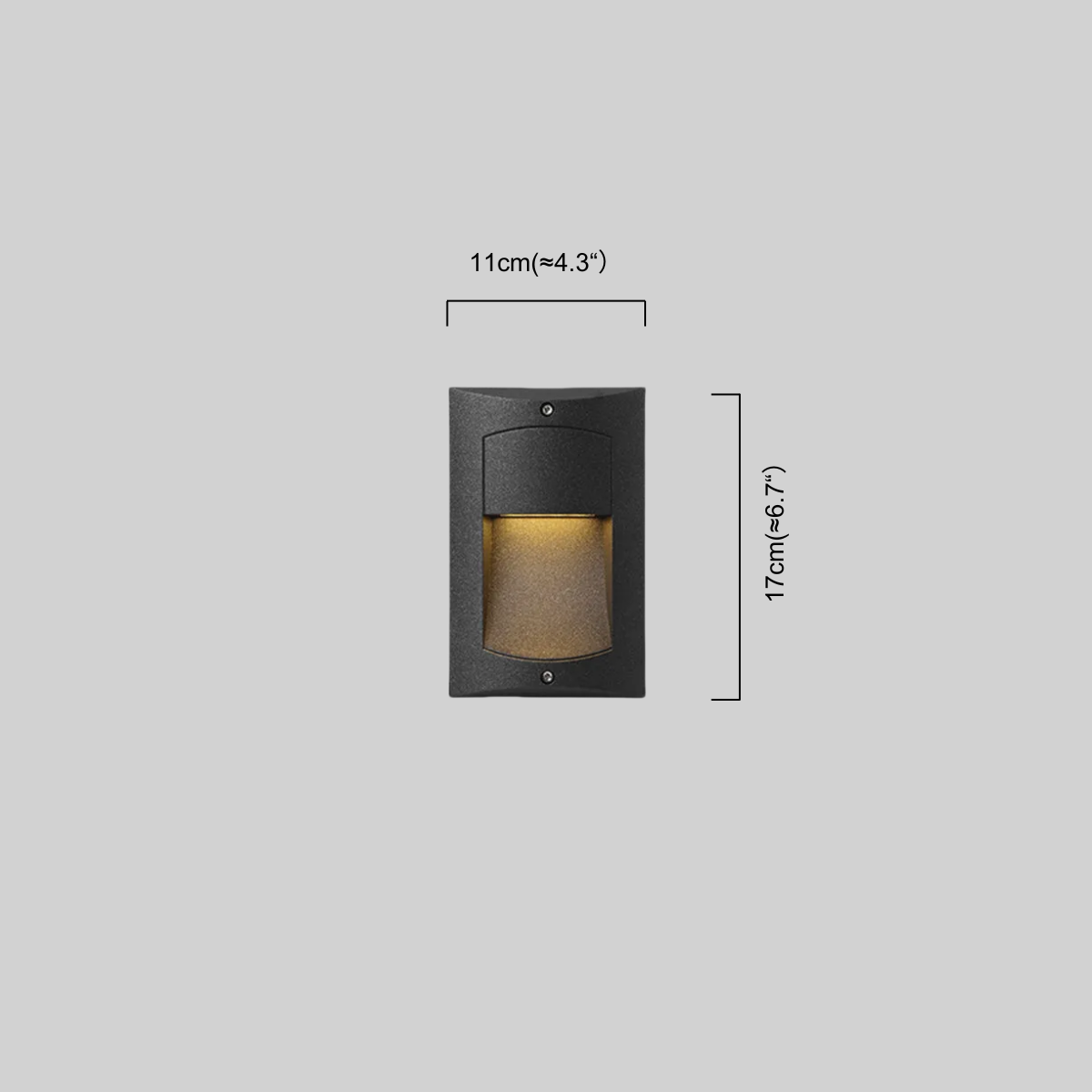 Irondale Modern Rectangular Outdoor Deck Step Light - Black Metal/Acrylic for Patio