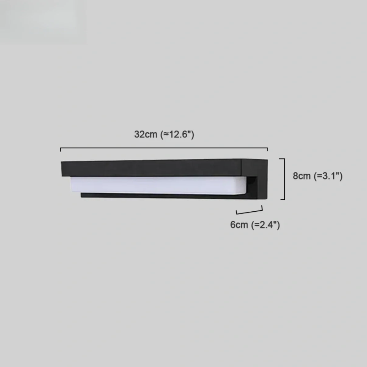 Arcato Modern Solar Linear Outdoor Wall Lamp – Metal & Acrylic Light for Exterior Walls