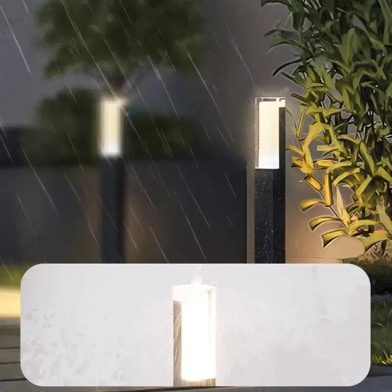 Arcato Modern Black LED Path Light – Outdoor Metal Sensor Lamp for Garden/Terrace