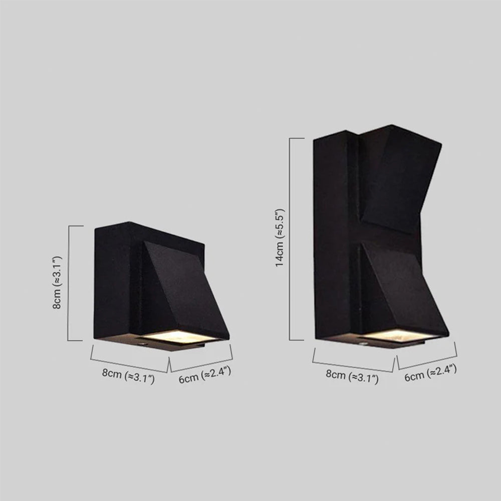 Irondale Industrial Outdoor Wall Lamp - Black/Gray Metal Irregular Design for Garden