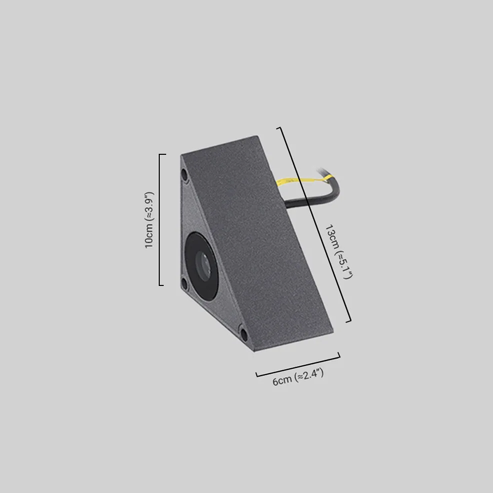 Arcato Modern Triangle Outdoor Step Light – Black Motion Sensor Deck Lamp