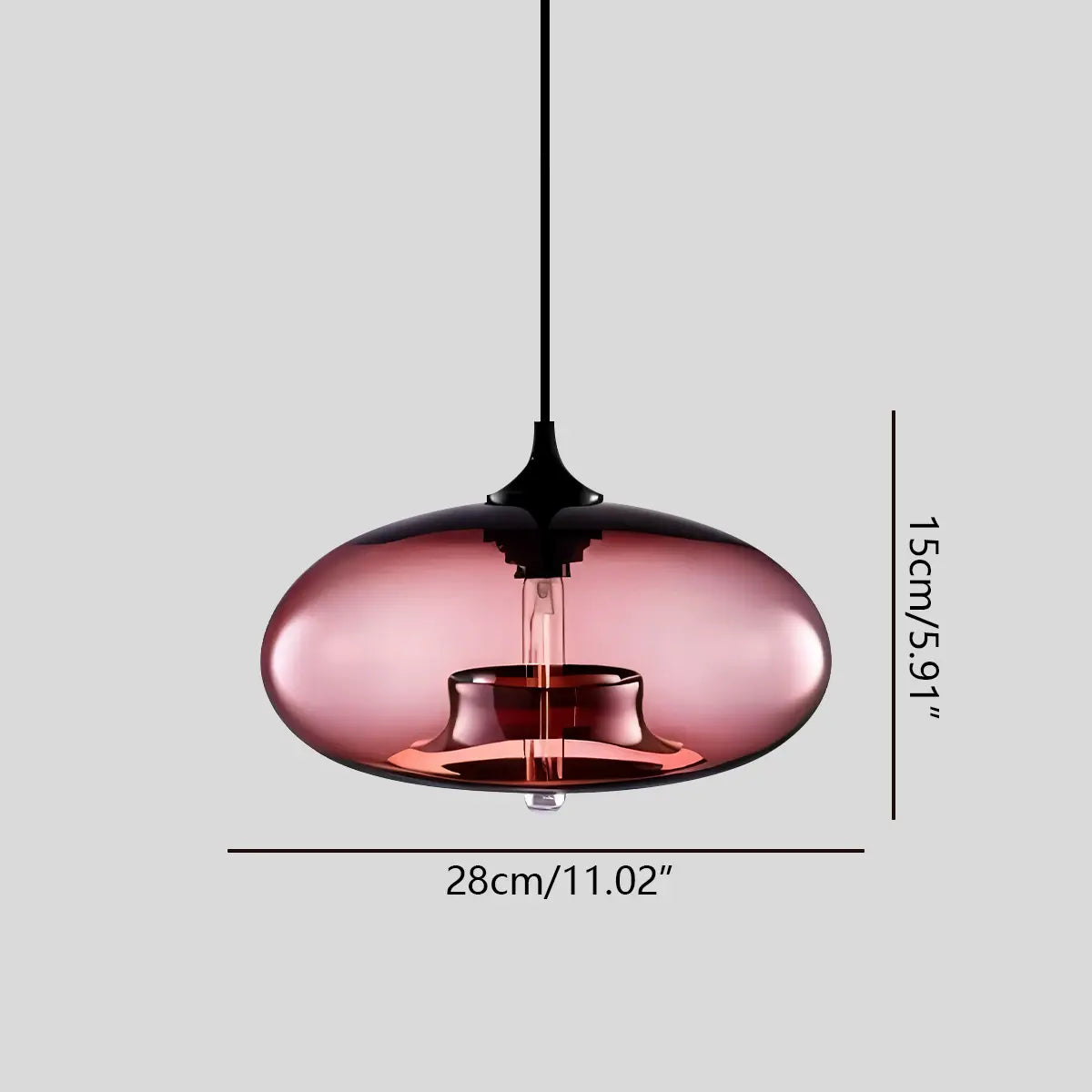 Nuvlight Hand-Blown Color Glass Pendant Light