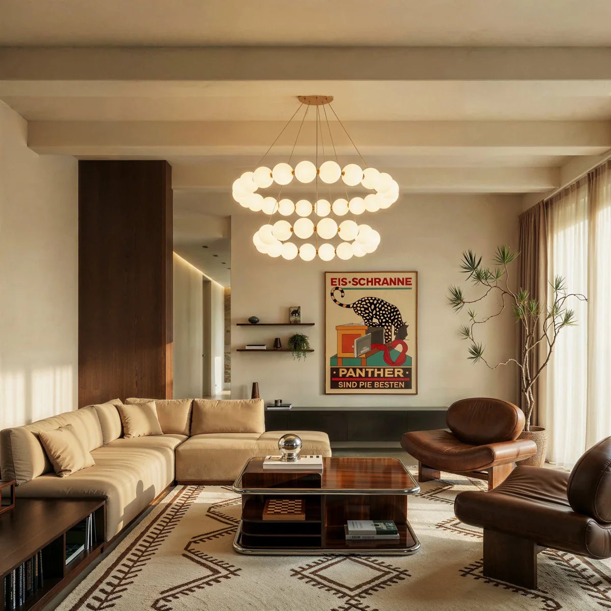 nuvlight Agnes Minimalist High-CRI Geometric Chandelier