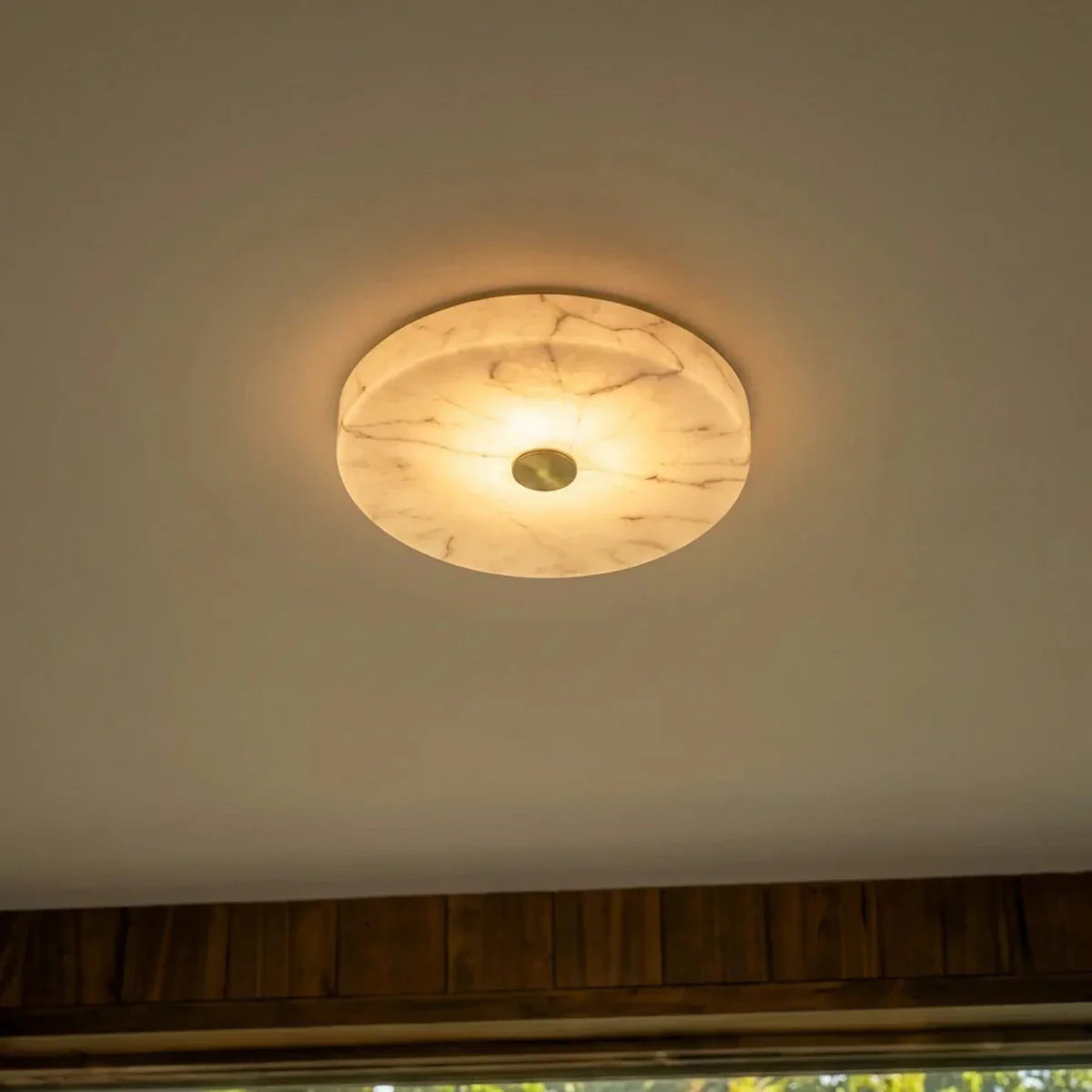 nuvlight Gaba Modern Luxury Alabaster Flushmount Light