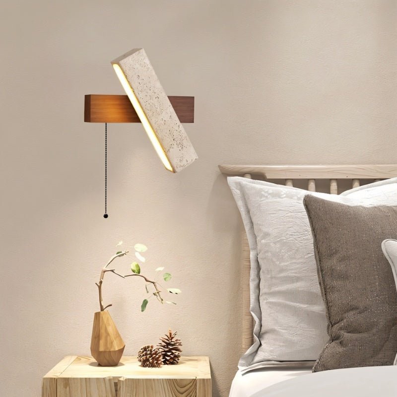 Nuvlight Glimra Travertine Wall Lamp