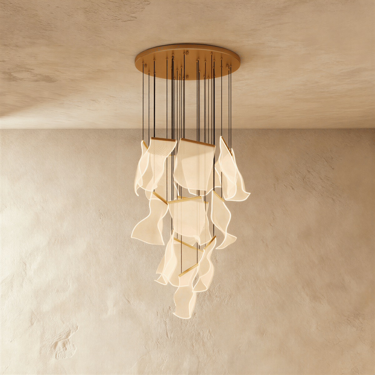 Sheets Chandelier (Round Ceiling Mount) - Residence Supply