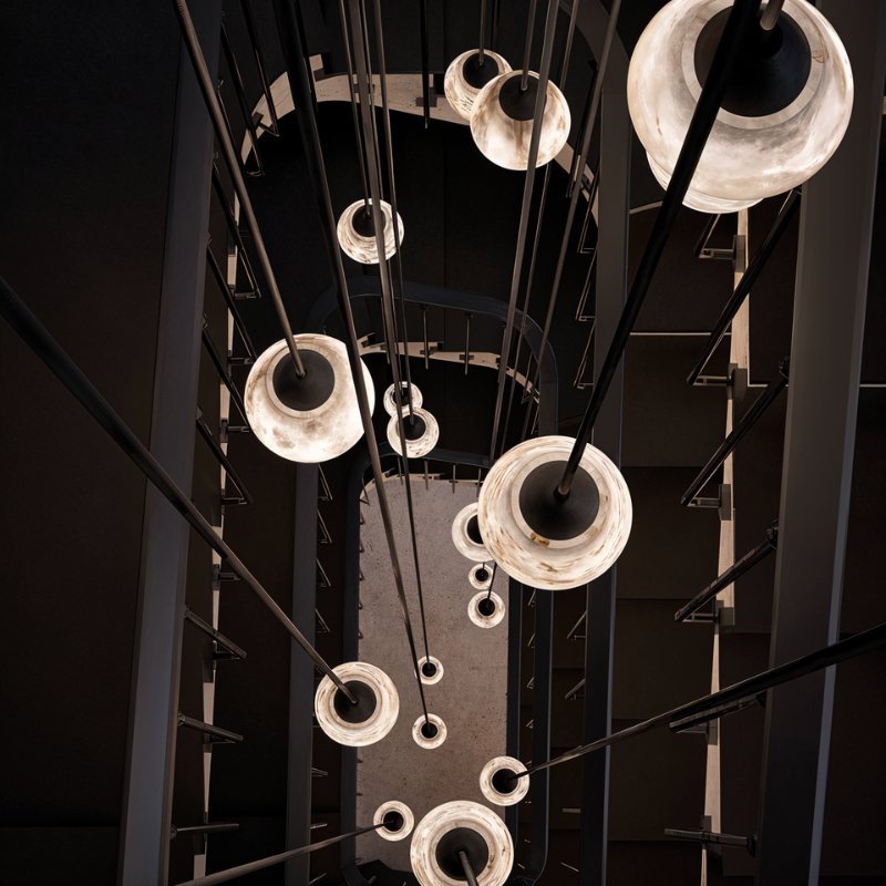 nuvlight Viviana Modern Luxury Alabaster Pendant Light