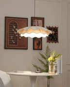 Arwen Handmade Fabric Ripple Pendant - Modern Minimalist Wave Chandelier for Dining Table