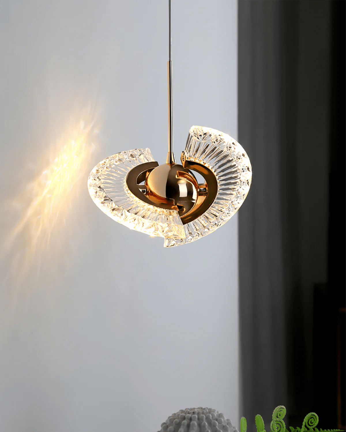 Zyra Modern Minimalist Pendant Light - Glass Hanging Lamp for Kitchen Island & Dining Room