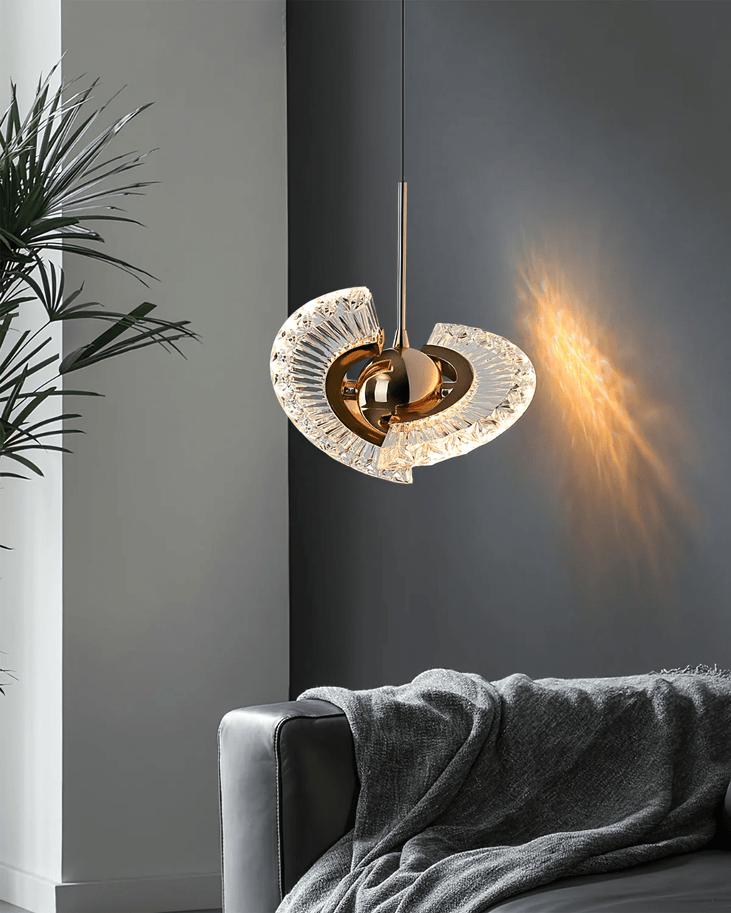 Zyra Modern Minimalist Pendant Light - Glass Hanging Lamp for Kitchen Island & Dining Room