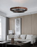 Haloa Minimalist Ring Pendant - Modern LED Circular Chandelier for Living Room & Foyer