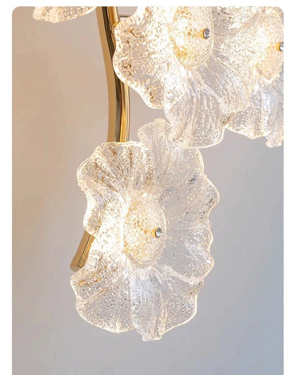 Elowen Cascading Glass Flower Wall Light