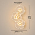 Elowen Cascading Glass Flower Wall Light