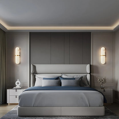 Nuvlight-All copper natural marble wall lamp