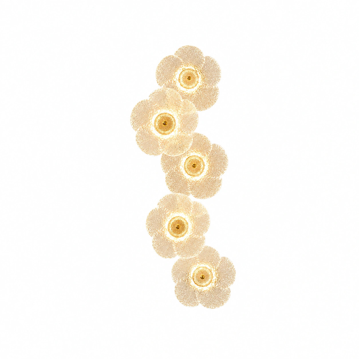 Elowen Cascading Glass Flower Wall Light