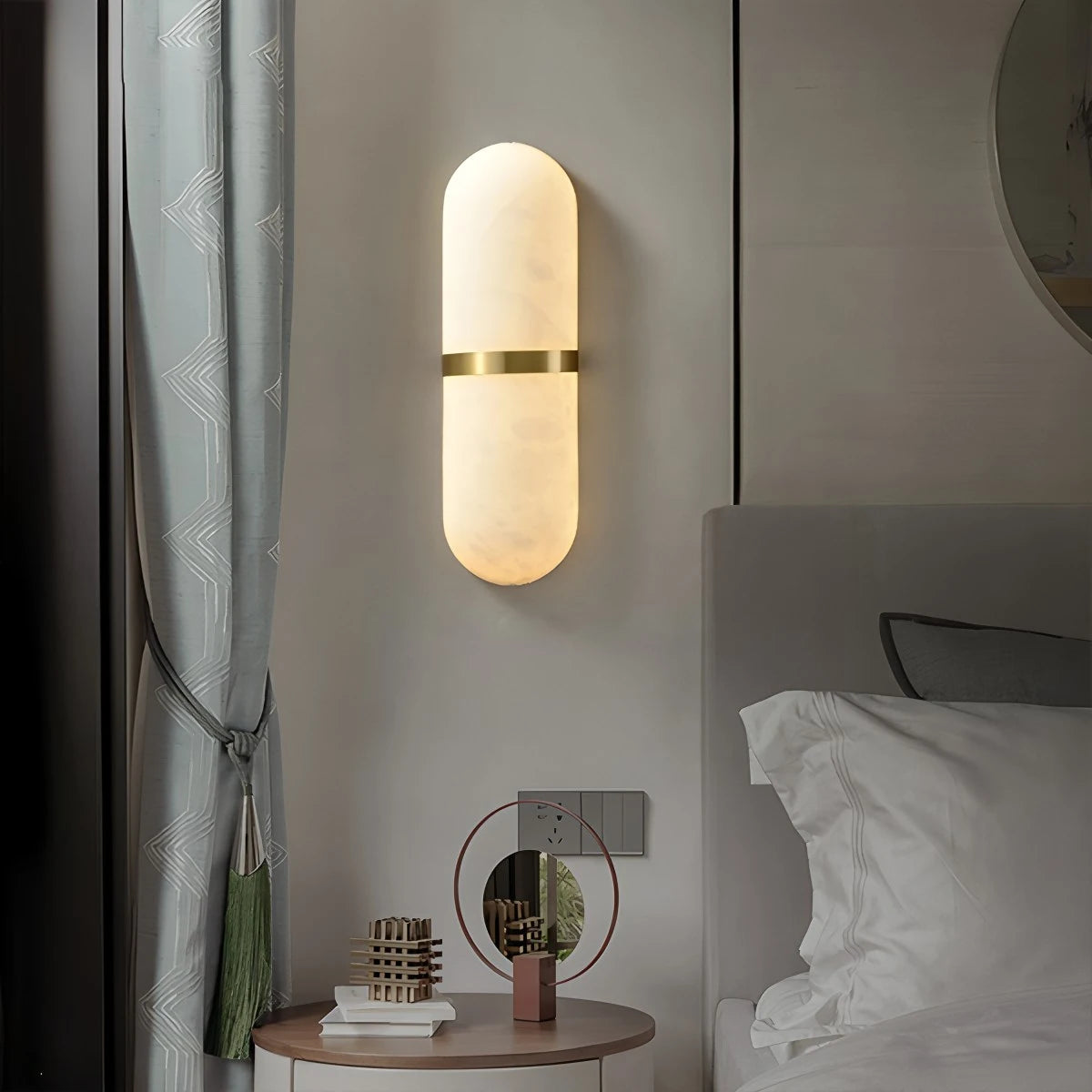 Nuvlight-All copper natural marble wall lamp