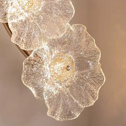 Elowen Cascading Glass Flower Wall Light