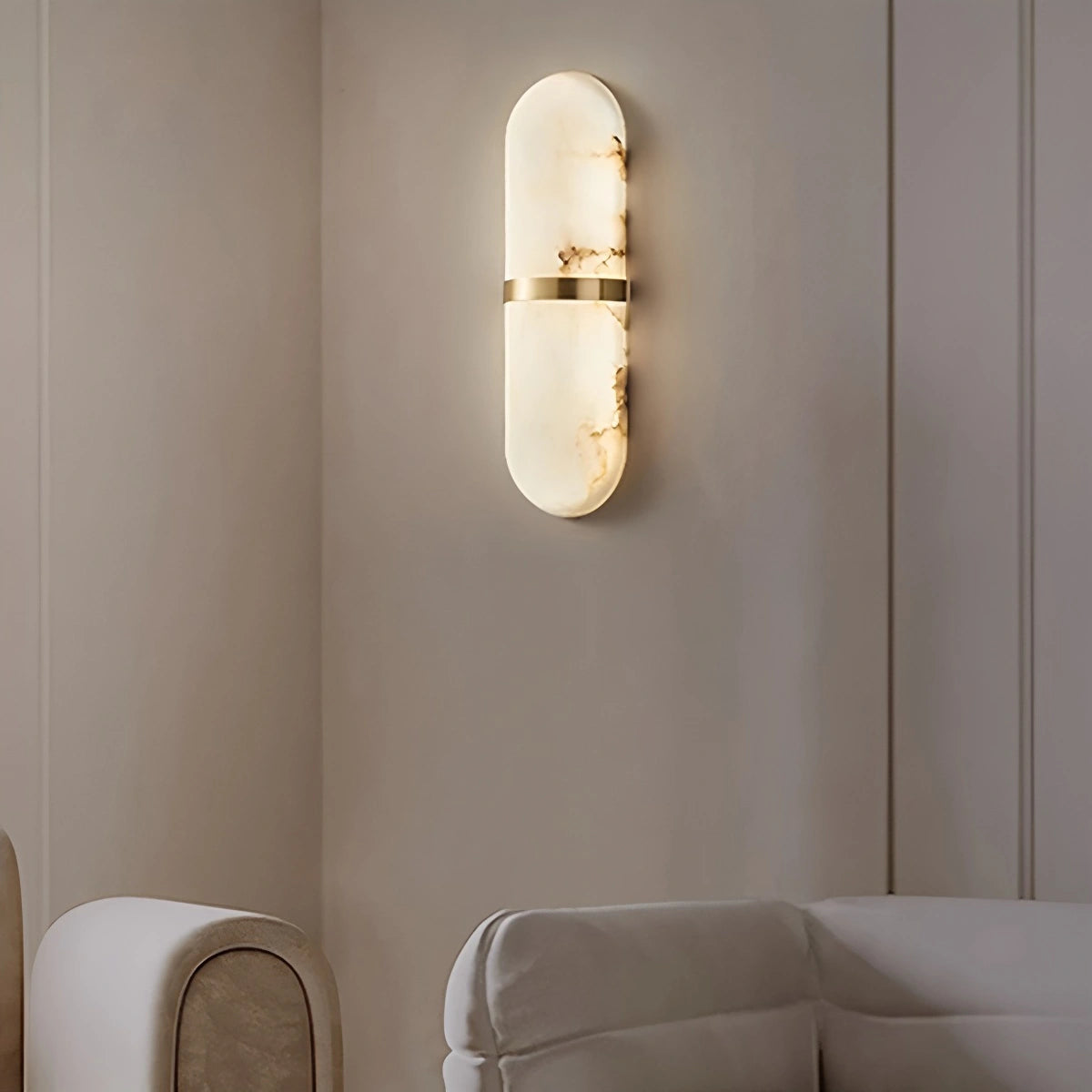 Nuvlight-All copper natural marble wall lamp