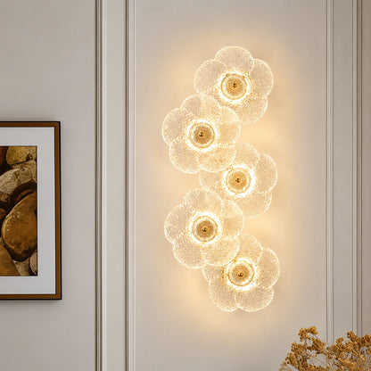 Elowen Cascading Glass Flower Wall Light