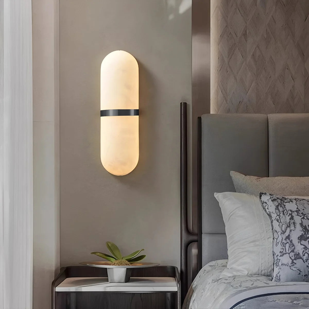 Nuvlight-All copper natural marble wall lamp