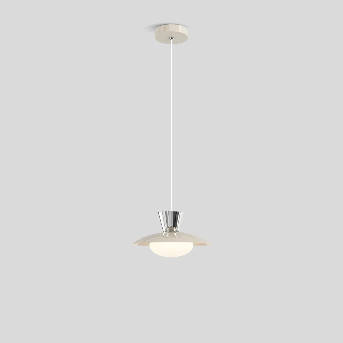  Creative Farmhouse LED Pendant Light for Kitchen White+Chrome