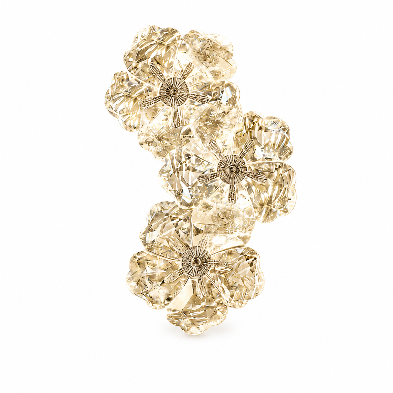 Crystal Flower Wall Lamp