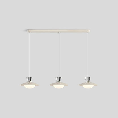  Creative Farmhouse LED Pendant Light for Kitchen White+Chrome