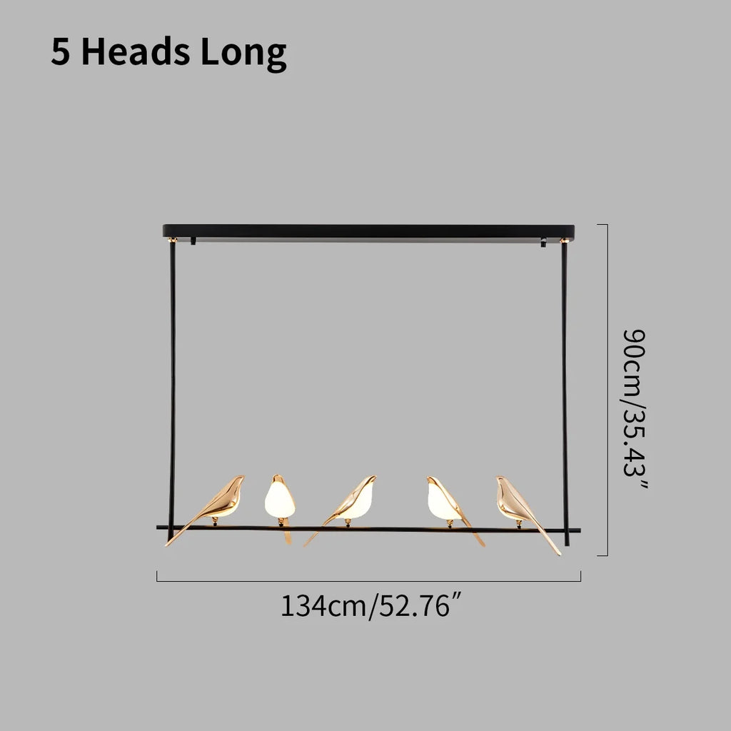 Modern Gold Bird Chandelier - Artistic Flying Swallows LED Pendant for High Ceiling & Living Room