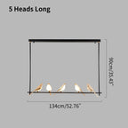 Modern Gold Bird Chandelier - Artistic Flying Swallows LED Pendant for High Ceiling & Living Room