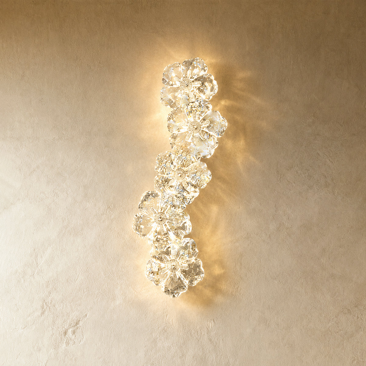 Crystal Flower Wall Lamp