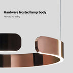 Modern Ring Chandelier - Minimalist LED Circular Pendant Light for Living Room & Office