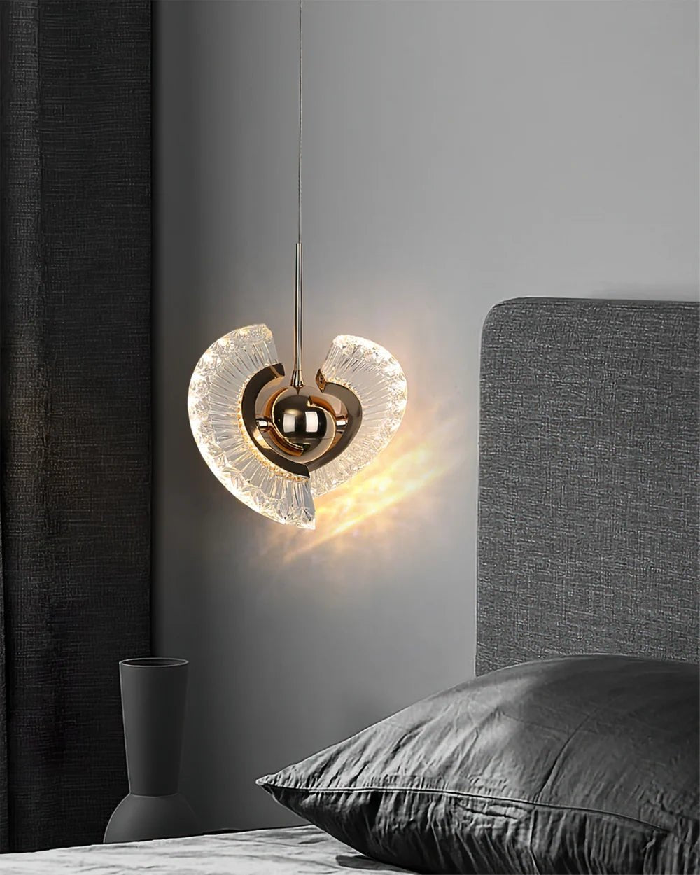 Zyra Modern Minimalist Pendant Light - Glass Hanging Lamp for Kitchen Island & Dining Room
