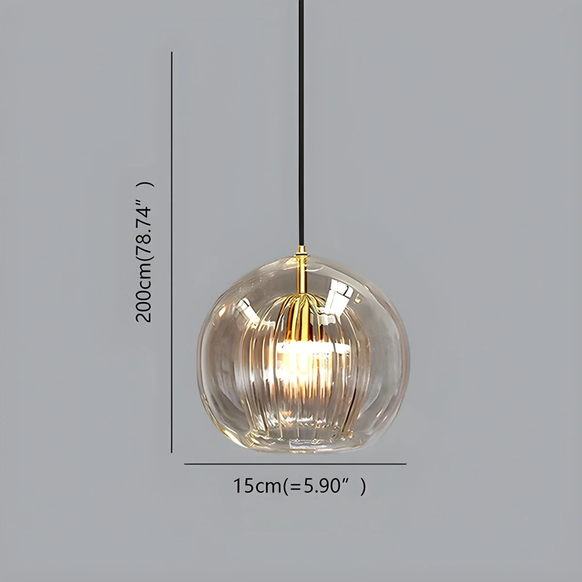 Nuvlight Nordic Glass Globe Pendant Light
