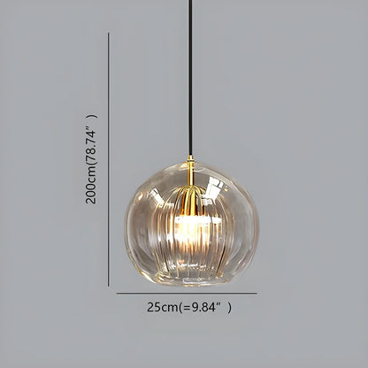 Nuvlight Nordic Glass Globe Pendant Light