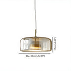Modern Artisan Glass Pendant - Elegant Hand-Blown Globe Hanging Light for Dining Room