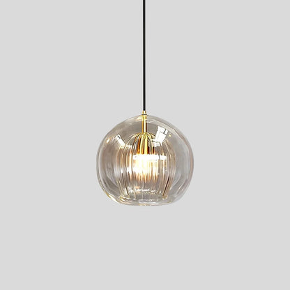  Nordic Glass Globe Pendant Light for Modern Interiors Amber Warm White
