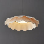 Arwen Handmade Fabric Ripple Pendant - Modern Minimalist Wave Chandelier for Dining Table