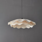 Arwen Handmade Fabric Ripple Pendant - Modern Minimalist Wave Chandelier for Dining Table