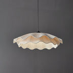 Arwen Handmade Fabric Ripple Pendant - Modern Minimalist Wave Chandelier for Dining Table