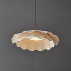Arwen Handmade Fabric Ripple Pendant - Modern Minimalist Wave Chandelier for Dining Table