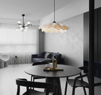 Arwen Handmade Fabric Ripple Pendant - Modern Minimalist Wave Chandelier for Dining Table
