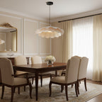 Arwen Handmade Fabric Ripple Pendant - Modern Minimalist Wave Chandelier for Dining Table